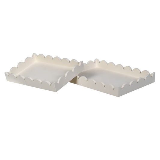 Small Butter Cream Scalloped Tray