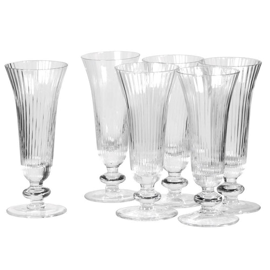 Ribbed Tulip Wine Glasses (Set of 6)