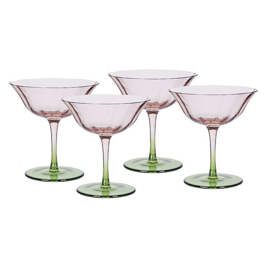 Pink Champagne Coupes (set of 4)