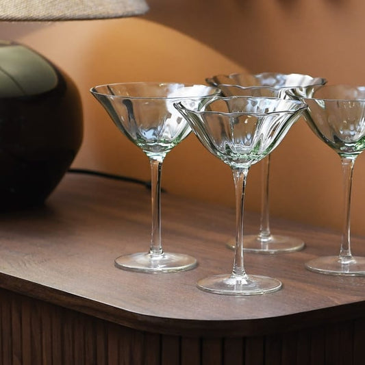 Olive Green Martini Glasses (set of 4)