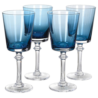 Amalfi Blue Wine Glasses (set of 4)
