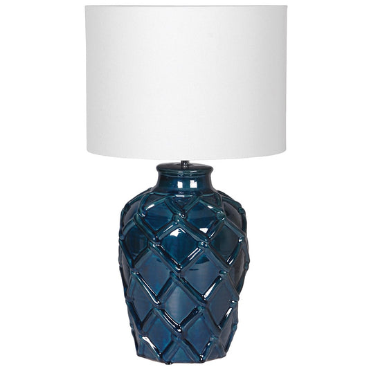 Nantucket Deep Blue Rope Lamp with Shade