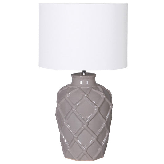 Nantucket Grey Rope Lamp with Shade