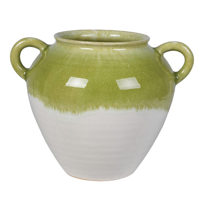 Green Dipped Terracotta Tuscan Vase