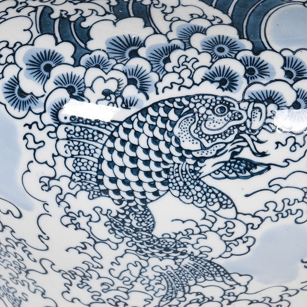 Chinoiserie Blue and White Ginger Jar