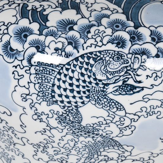 Chinoiserie Blue and White Ginger Jar
