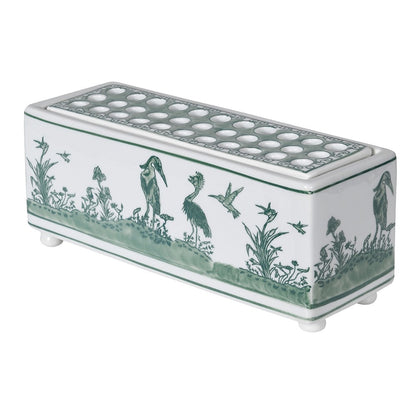 Sage Chinoiserie Tulipiere Stem Vase