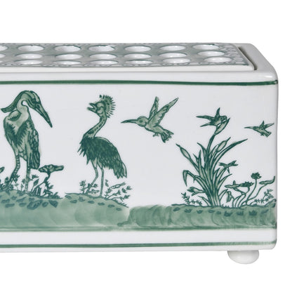 Sage Chinoiserie Tulipiere Stem Vase