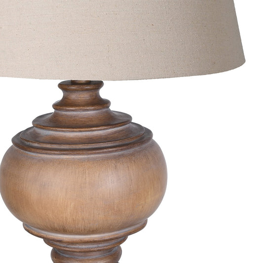 Kingham Oak Table Lamp and Shade