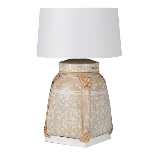 Moroccan Sand Hand Painted Table Lamp and Shade