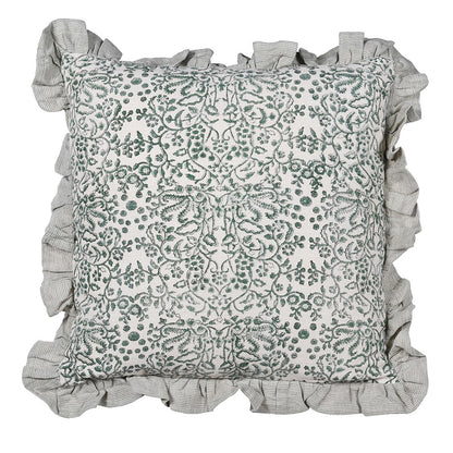 Green Ruffle Cushion