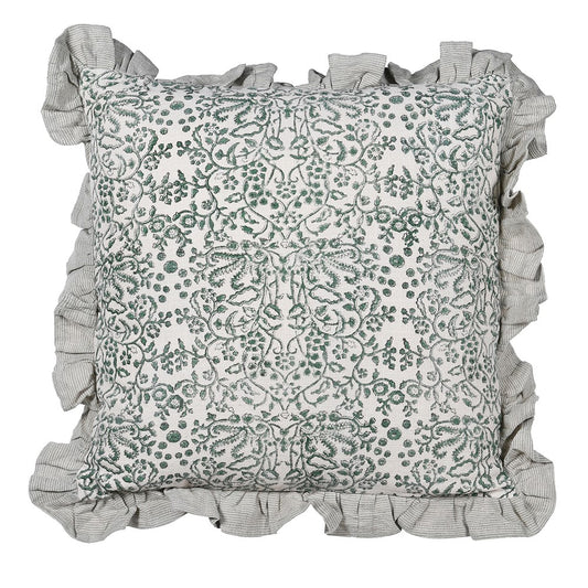 Green Ruffle Cushion