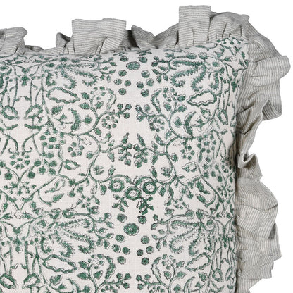 Green Ruffle Cushion