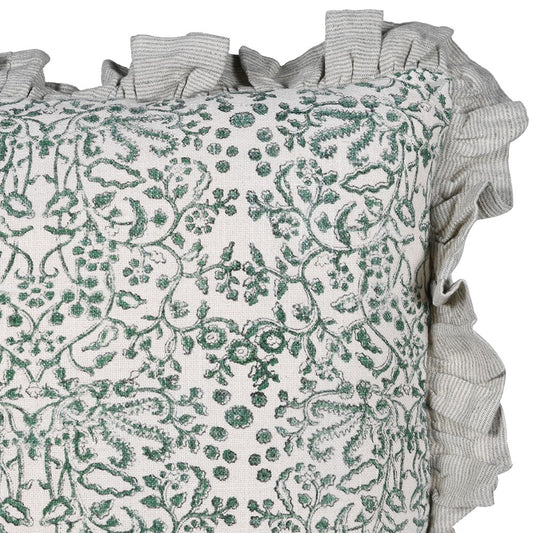 Green Ruffle Cushion