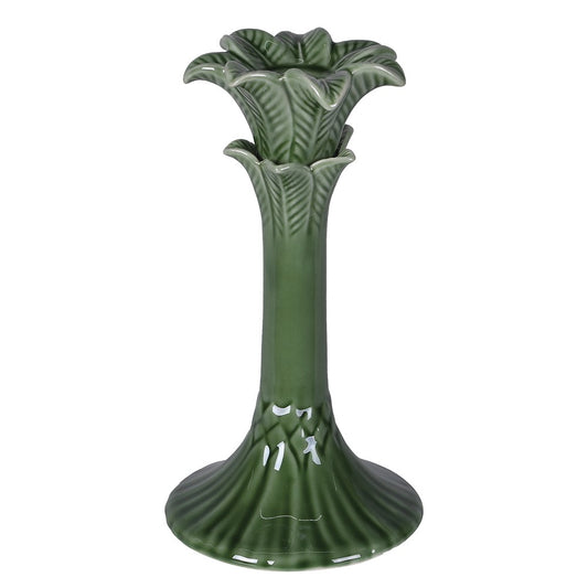 Green Palm Tree Candle Holder