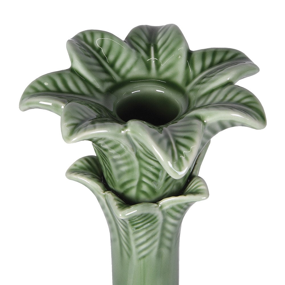 Green Palm Tree Candle Holder