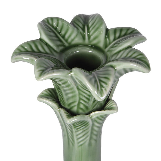 Green Palm Tree Candle Holder
