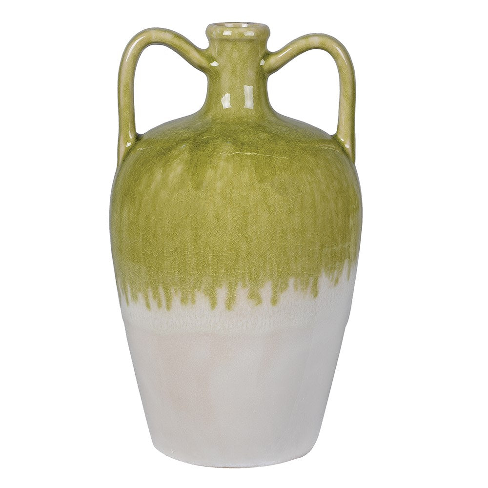Green Dipped Terracotta Tuscan Tall Vase