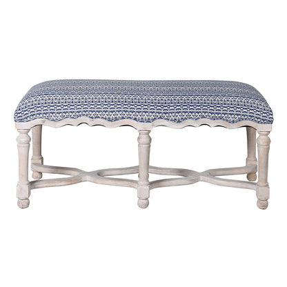 Hamptons White Washed Bench