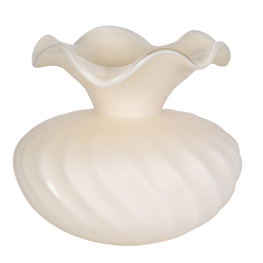 Buttermilk Ruffle Bud Vase
