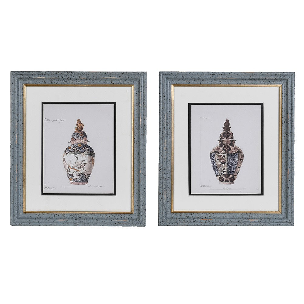 Framed Lidded Jar Pictures (Set of 2)