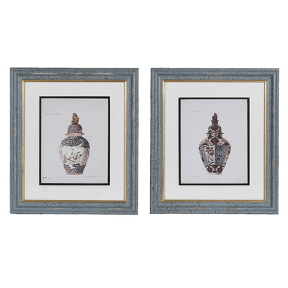 Framed Lidded Jar Pictures (Set of 2)