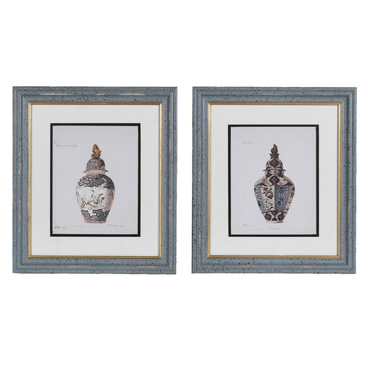 Framed Lidded Jar Pictures (Set of 2)