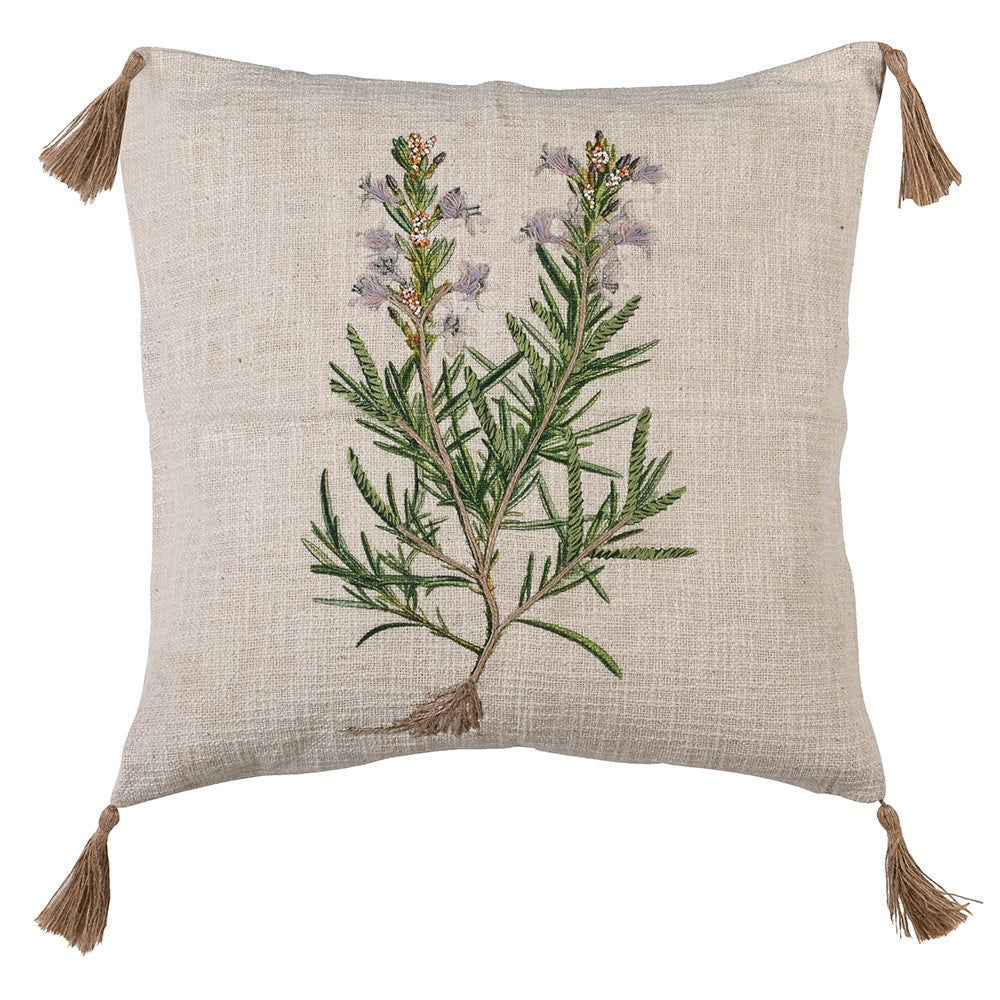 Rosemary Embroidered Cushion