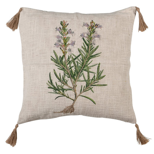 Rosemary Embroidered Cushion