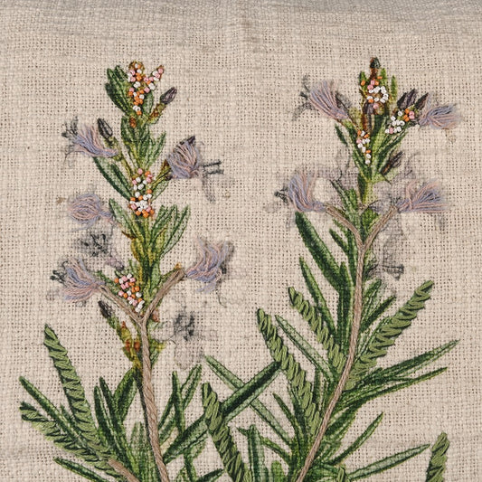 Rosemary Embroidered Cushion