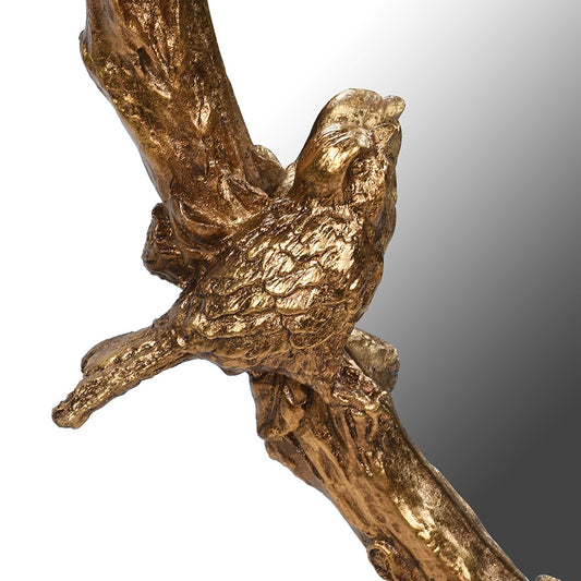 Antique Gold Bird Oval Mirror