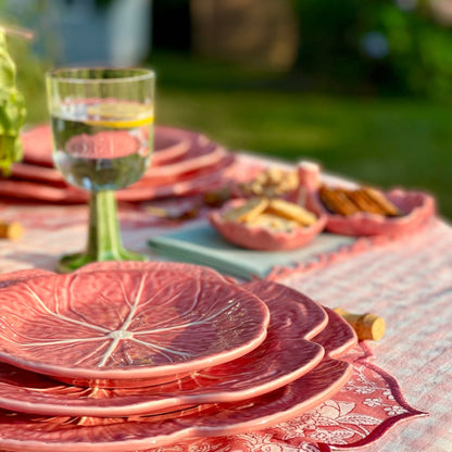Pink Cabbage Leaf Side Plate