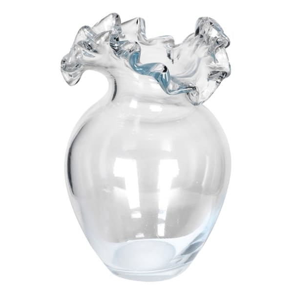 Ruffle Glass Bud Vase