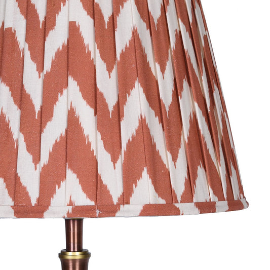 Brass Bamboo Floor Lamp & Ikat Shade