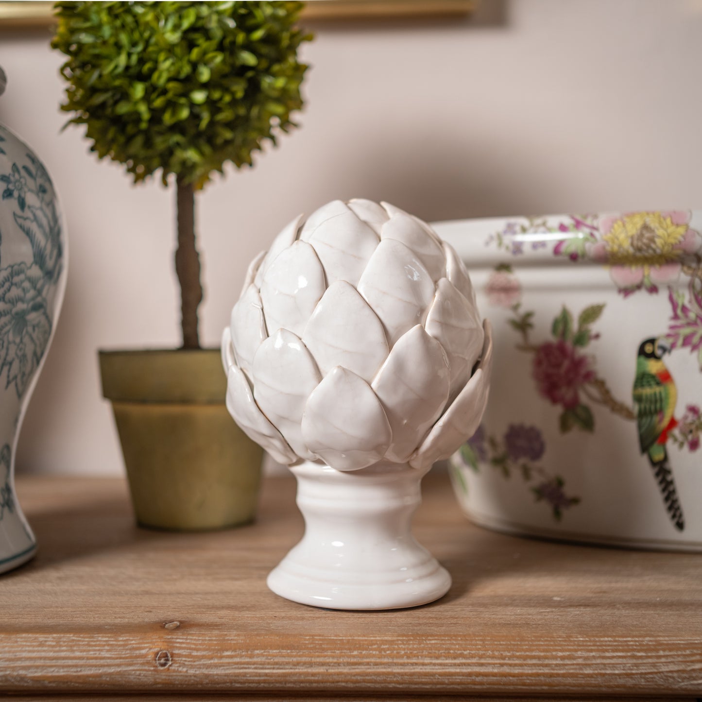 Cream Artichoke Ornament