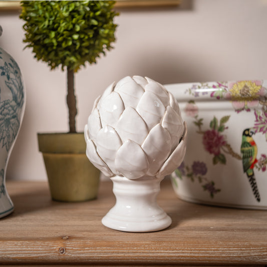 Cream Artichoke Ornament