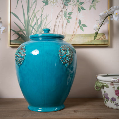 Large Athens Turquoise Jar