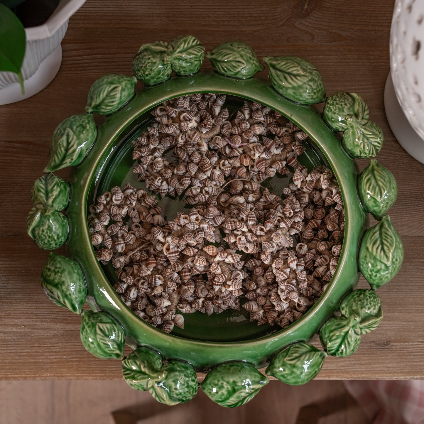 Large Green Lemon Serving Bowl