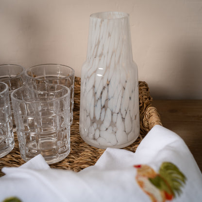 White Dappled Carafe