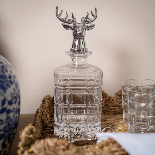 Balmoral Stag Head Decanter Set