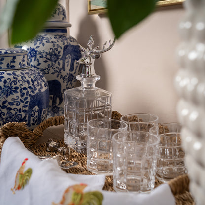 Balmoral Stag Head Decanter Set