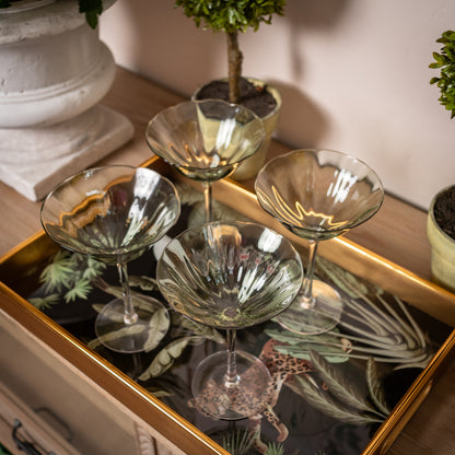 Gold Parrot Trays (Set of Two)