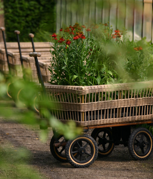 Kingham Wicker Basket Garden Wagon
