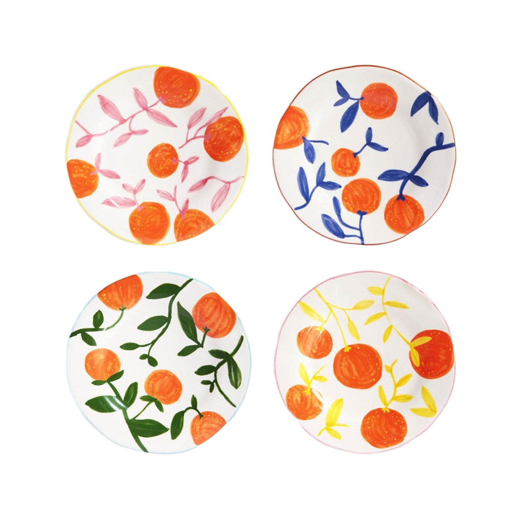 Sicilian Orange Dinner Plates (Set of 4)