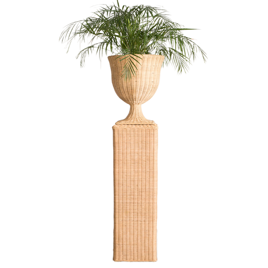 Rattan Urn and Pedestal (Large)