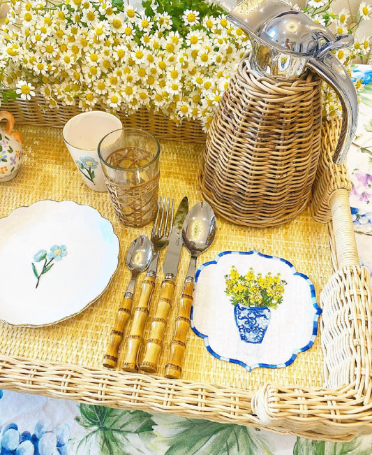 Large Rattan Flask