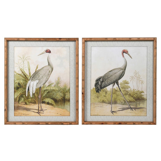 Framed Stork Pictures (Set of 2)