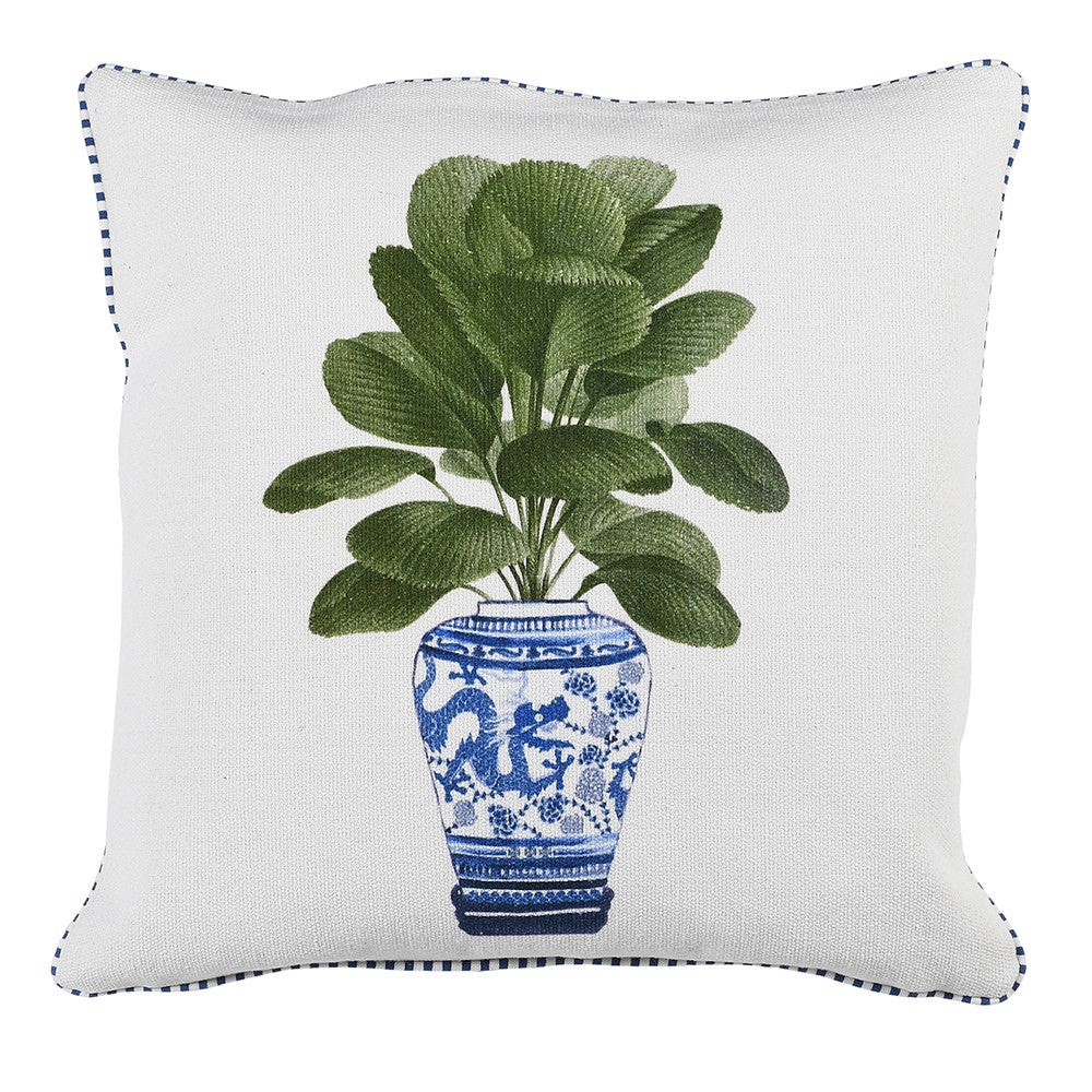 Chinoiserie Plant Cushion Cover