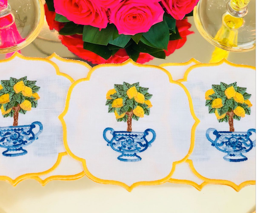 Lemon Tree Cocktail Napkins (Set of 4)