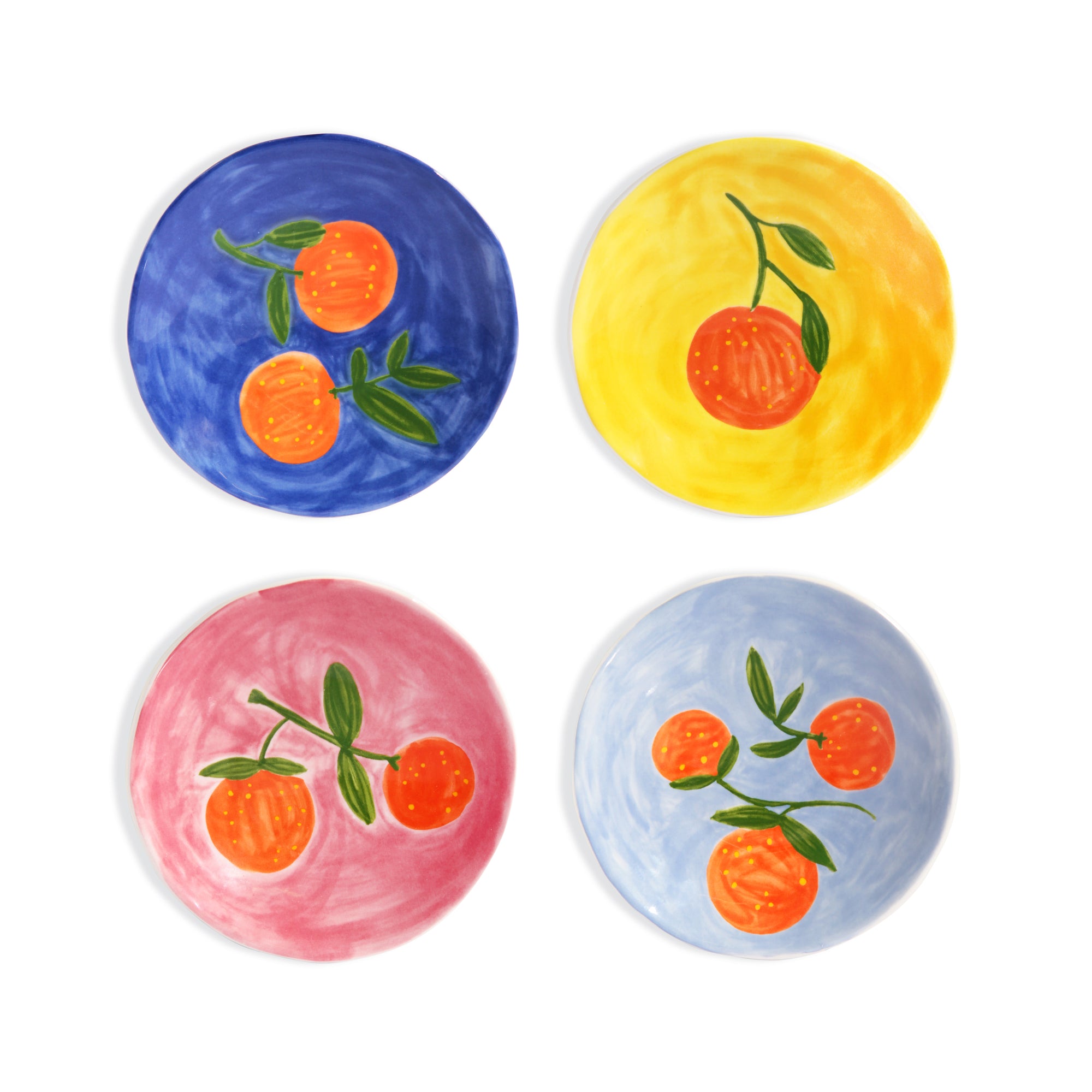 Sicilian Orange Plates (Set of 4)